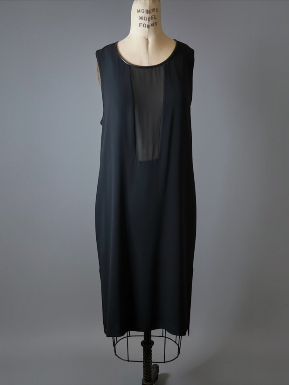 DVF Meena Dress with sheer panels and leather trim